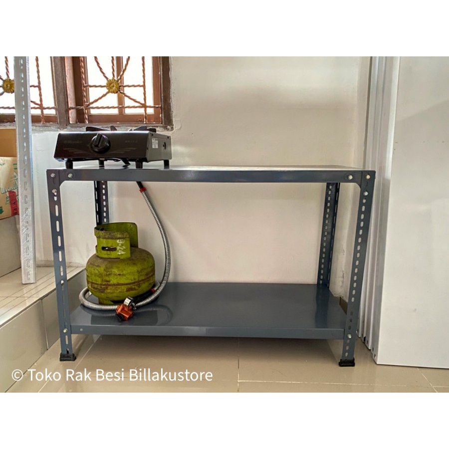Rak Meja Kompor Besi-Rak serbaguna-Rak kompor 2 tungku-Rak Serba guna