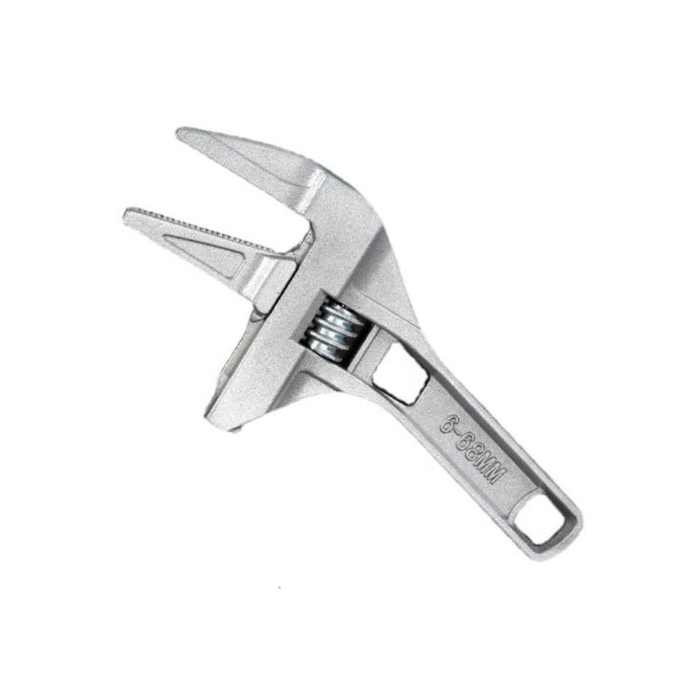 [Elegan] Universal Wrench Aluminium Alloy Adjustable Kunci Ledeng Pembukaan Kunci Pas Pegangan Pendek Pembukaan Besar Universal Spanner