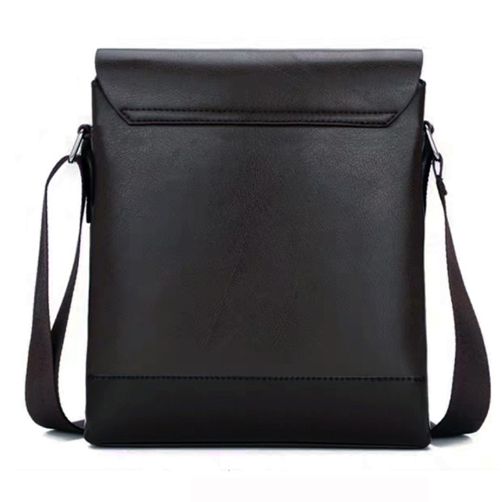 SHOPEE 6.6 SUPER SALE!! Tas Selempang Kulit Pria C890 Tas Bahu Elegant Original Crossbody Bag Import Berkualitas - Black