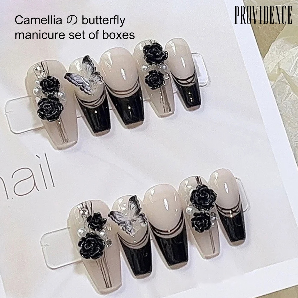 Providence 1set Pesona Kamelia Kuku Shiny Efek Visual Tiga Dimensi High Gloss DIY Berkilau Camelia Mutiara Palsu Nail Art Decor Manicurist Supply