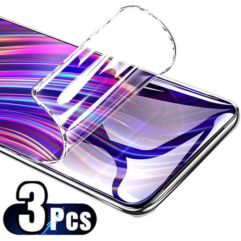 3pcs Film Hydrogel Untuk OPPO Realme C3 C12 C15 C17 C2 C20 C20A C21Y C21 C25 C25Y C25S C35 Pelindung Layar HD Untuk OPPO Realme V13 V15 V11 C11 2021 Film