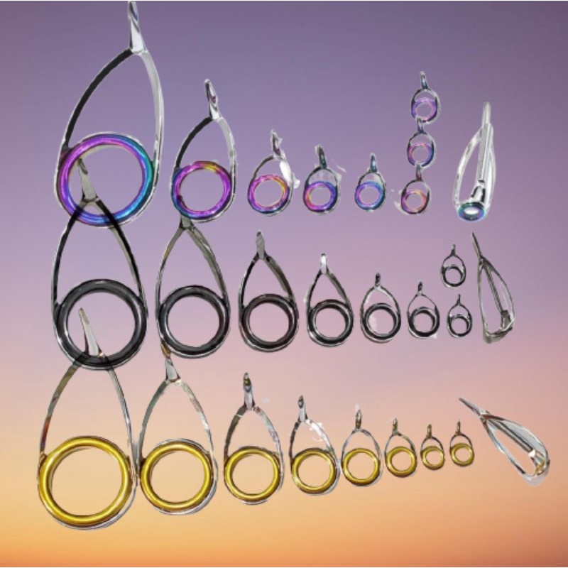 RING GUIDE SET K SERIES NON FUJI  SPINNING MEDIUM - MARIT K SERIES TAKEDO - RING GUIDE JS 2 - RING R