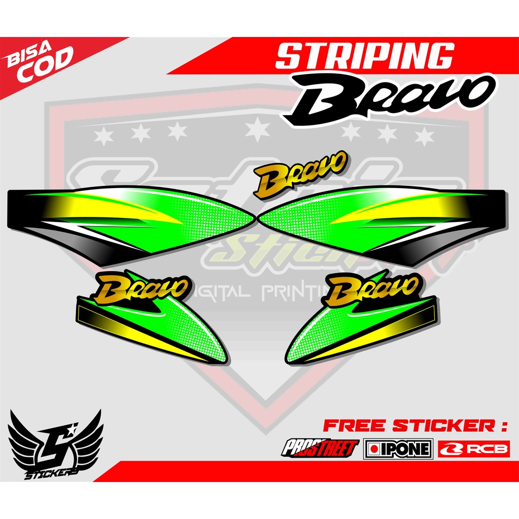 STRIPING VARIASI RC 100 BRAVO / STICKER LIST SUZUKI RC 100 BRAVO