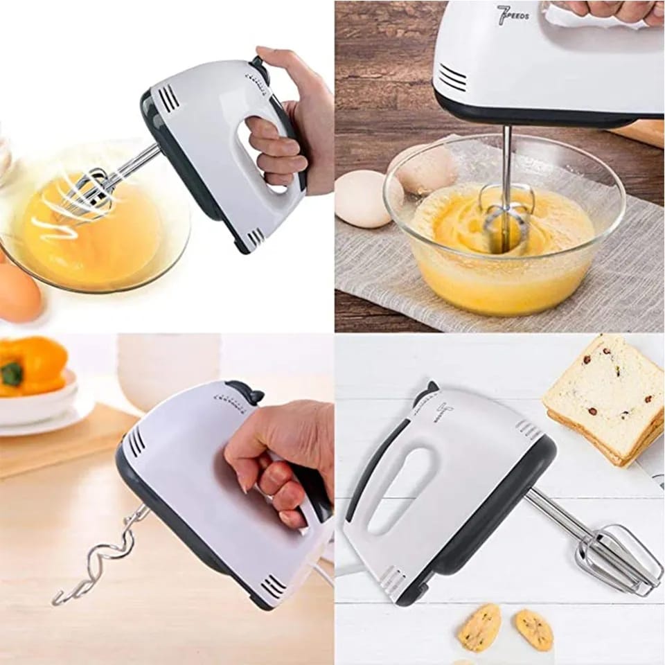 Hand Mixer Elektrik Pengaduk Adonan Roti Kue 7 Speed / 4pcs Alat Pengocok