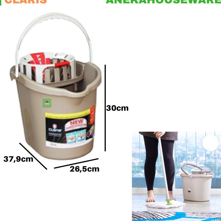 ❅ Ember Pel Powerpel Mop Bucket 13 Ltr 3111 Claris ➮