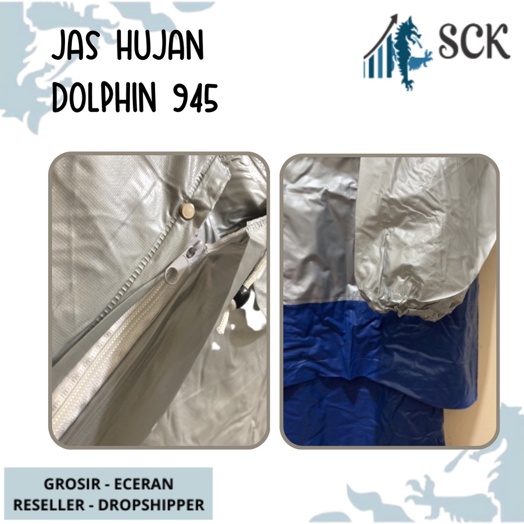 Jas Hujan DOLPHIN 945 Sporty / Jas Hujan  Pria Wanita Jas Hujan Metalik Murah - sckmenwear GROSIR