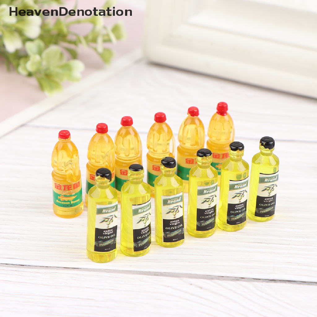 [HeavenDenotation] 6Pcs / set of Doll House Miniature Kitchen Olive Oil Set Kitchen Accessories HDV