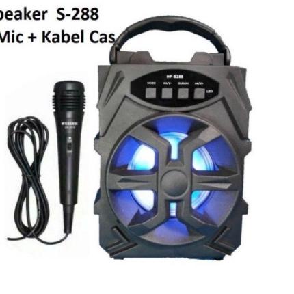 Super Ngetrends Speaker Bluetooth HF-S288 + Mic Karaoke Wireless Portable Speaker/Speaker Murah/Salo