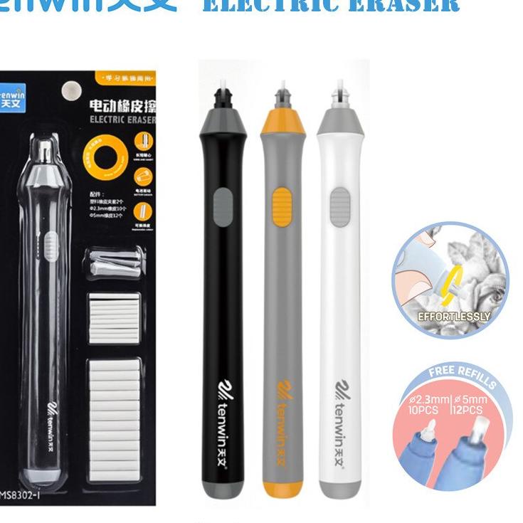 

Sekarang Irit Tenwin electric eraser penghapus elektrik 70 pcs refill isi 8302WT