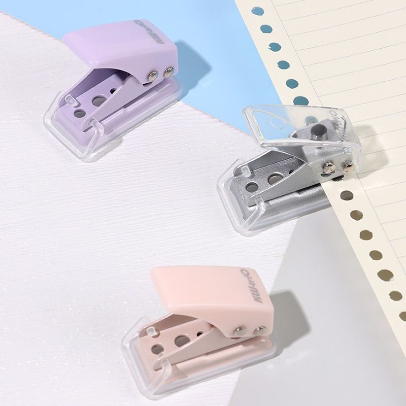 Simple Mini Single Paper Puncher / Portable Office Binding Supplies / Paper Cut Scrapbook Round Hole Punch Stationery