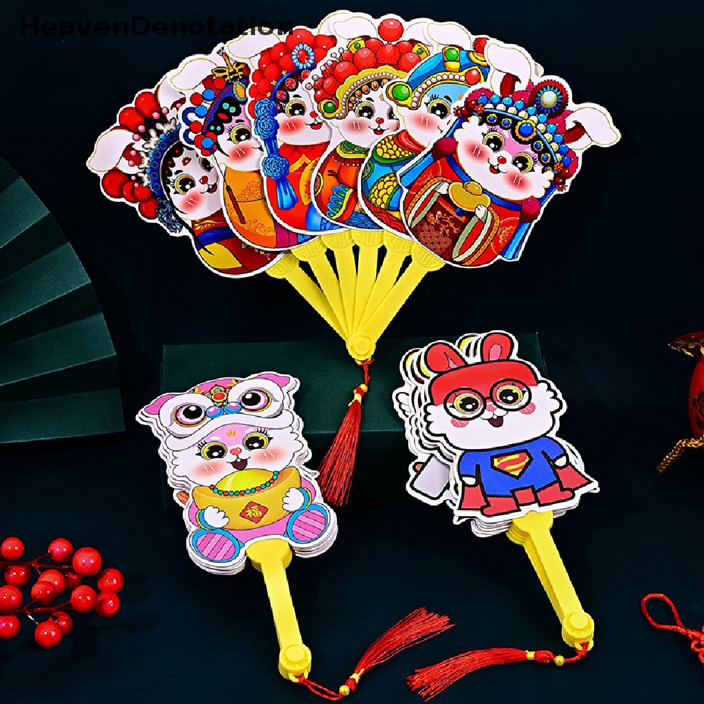 [HeavenDenotation] Kreatif Tahun Baru Amplop Merah Bentuk Kipas Hongbao Chinese Spring Festival Red Pocket Best Wish Lucky Money Pockets Gift Bag HDV