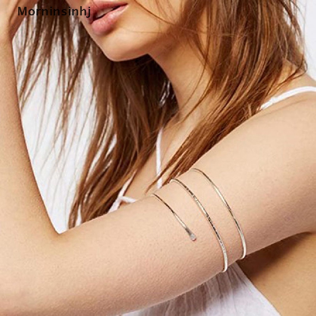 Mornin Fashion Gelang Lengan Untuk Wanita Perempuan Mental Terbuka Upper Arm Bangle Bracelet Sederhana Adjustable Armlet Armband id