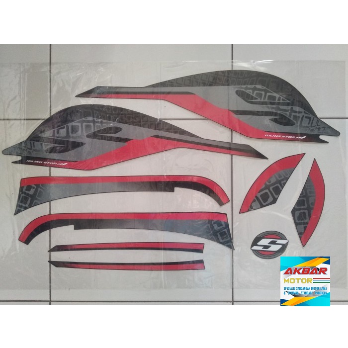 Striping Stiker Lis Honda Scoopy Sporty 2019 2020 Hitam