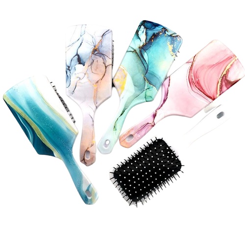[100%ORIGINAL] Sisir Rambut Marmer Sikat Rambut Salon Tata Rambut Lurus Sisir Rambut Keriting Pijat Sikat Dayung Gadis Detangling Sikat Rambut