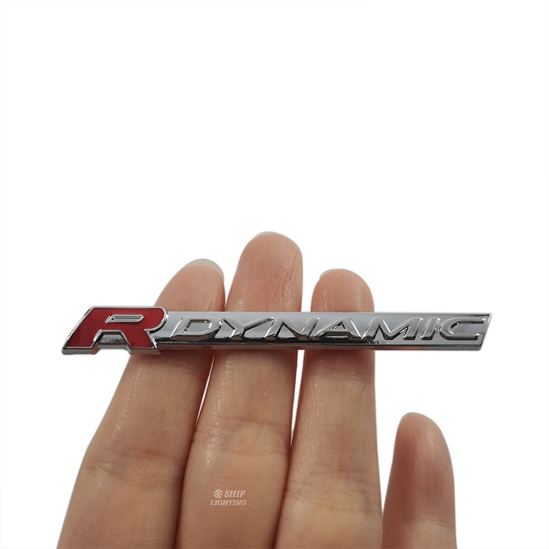 1x Logam RDYNAMIC R DYNAMIC Logo Mobil Auto Side Fender Dekoratif Emblem Badge Stiker Decal Pengganti LAND ROVER RANGE ROVER