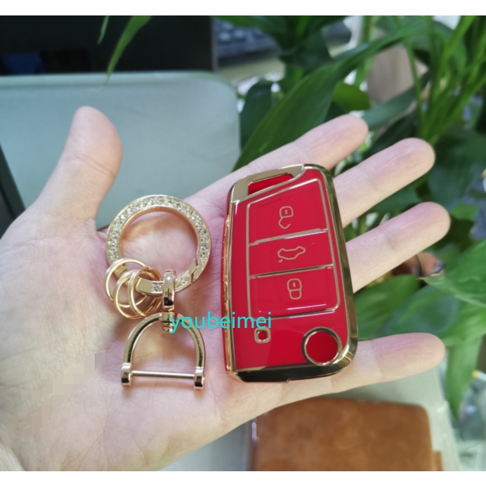 1 Pc Casing Kunci Mobil Bahan TPU Lembut Untuk Volkswagen VW Magotan Passat B8 Golf Skoda Superb A7