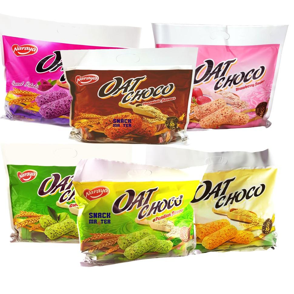 

N33 Naraya Oat Choco Oats Coklat Vanilla Pandan Green Tea Sweet Potato Strawberry 400gr SUPER LARIS ㅻ