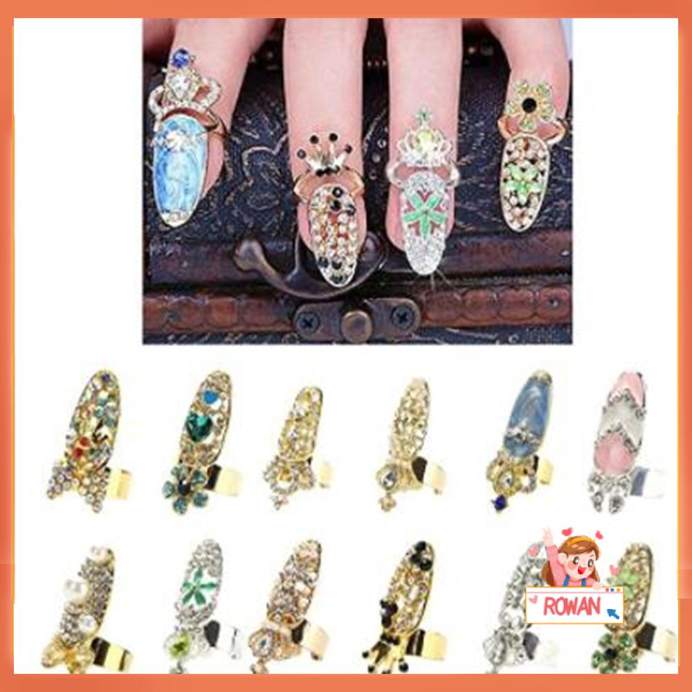 R-flower Nailnails Ring Statement Untuk Hadiah Perhiasan Wanita Crown Flower