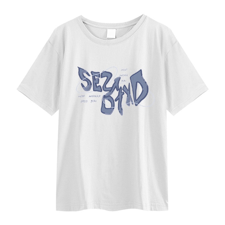 RDGF official shop  2023 versi Korea baru  kemeja leher bulat