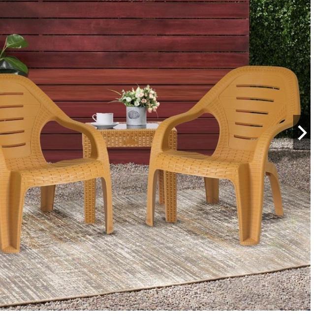 ℮ Murah Set Meja Kursi Santai Plastik Olymplast OL  Rotan + Meja / Kursi Teras / Kursi Taman Kuat Mi