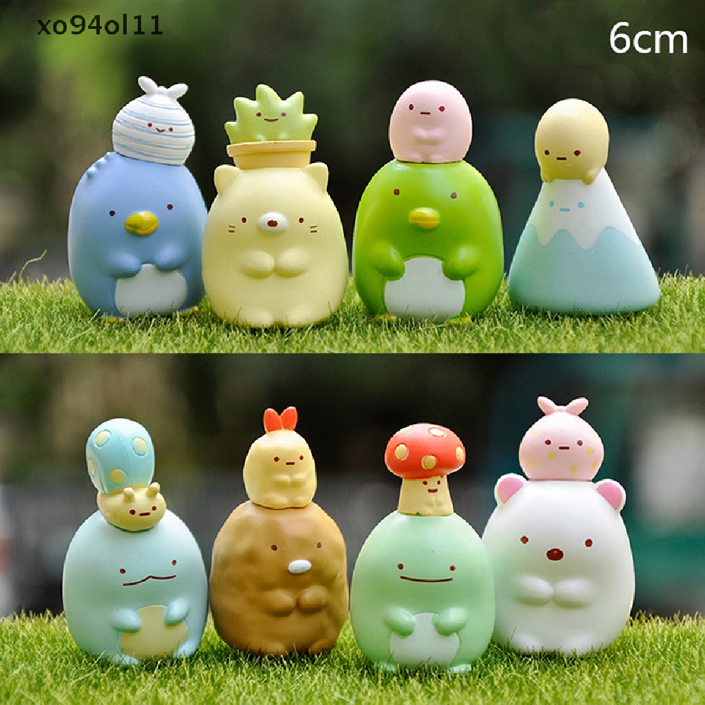 Xo 8pcs/Set Kawaii Japan Corner Creature Doll Ornamen Boneka Hias Mainan OL