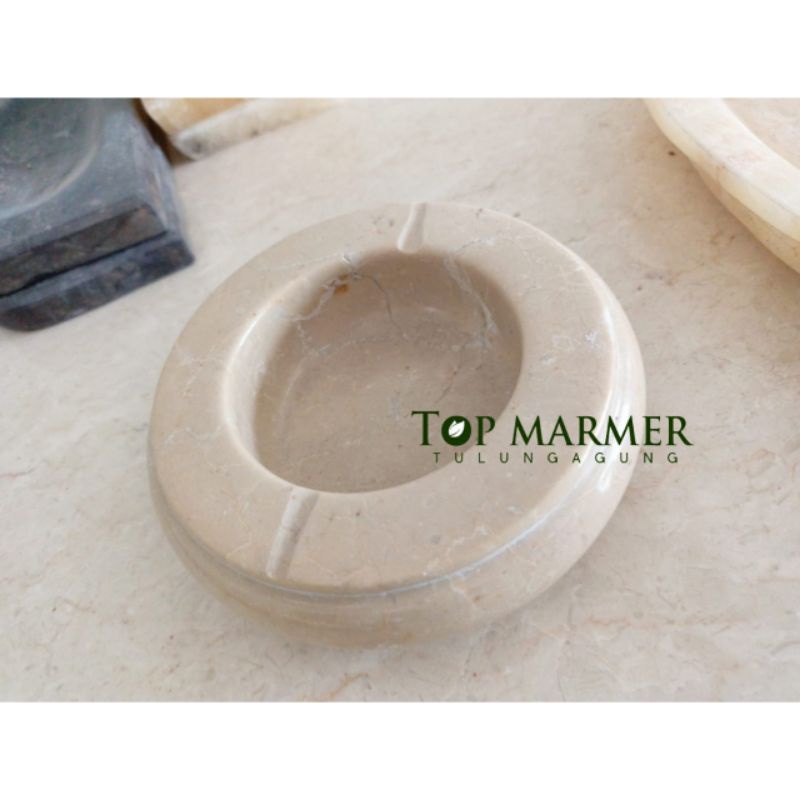 Asbak Rokok Marmer Putih D15