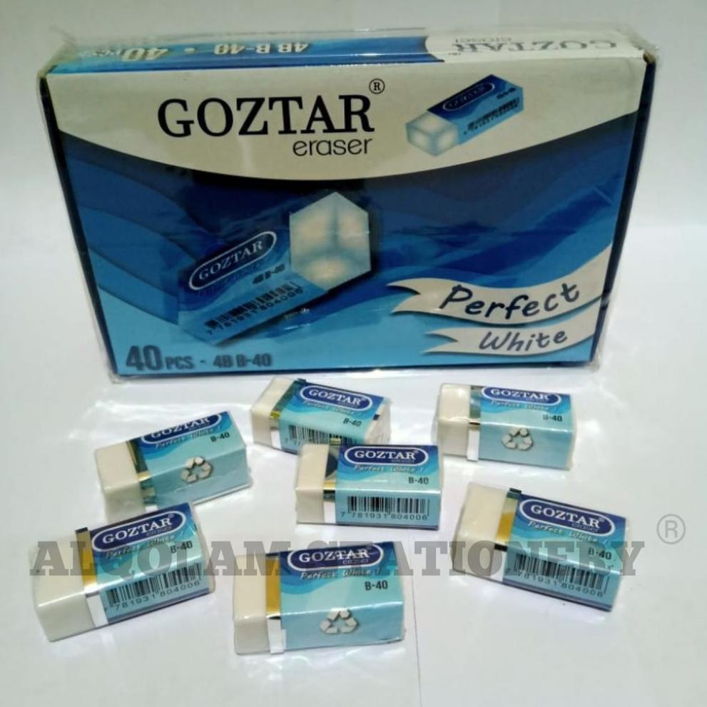 

A97 SATU PACK ( 40 PCS ) Penghapus Goztar Penghapus Opini Kecil Putih TERBAIK ⇂