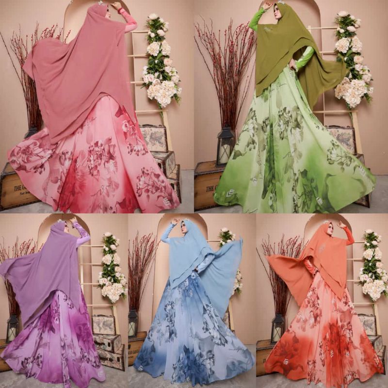 RAYYA SET SYARI TERBARU ORI BY LIKE EXCLUSIVE