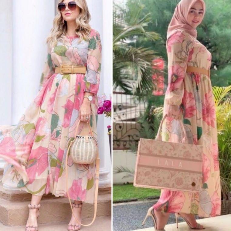 REKOMENDASI RESTOCK DRESS MAXI DUBAI PINKY IMPORT BKK