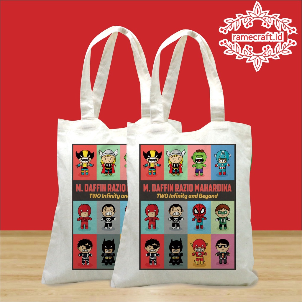 [READY STOK] TOTEBAG PEREKAT 25X30 TEMA AVANGER/BLACU JINJING PEREKAT/TALI BLACU/TAS PEREKAT BLACU/TAS ULANG TAHUN/SOUVENIR TAS/HAMPERS/TAS BLACU/TAS CUSTOM/TAS SOUVENIR/SOUVENIR MURAH/TOTEBAG ULANG TAHUN/RAMECRAFT