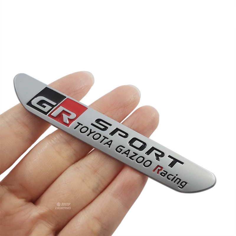 1x Metal GR Sport Logo Mobil Auto Side Fender Dekoratif Emblem Stiker Decal Badge Pengganti TOYOTA GR Sport