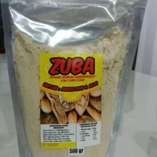 

☁ ZUBA CAKE Tepung Untuk Cake Rendah Karbo 500 gr ☆