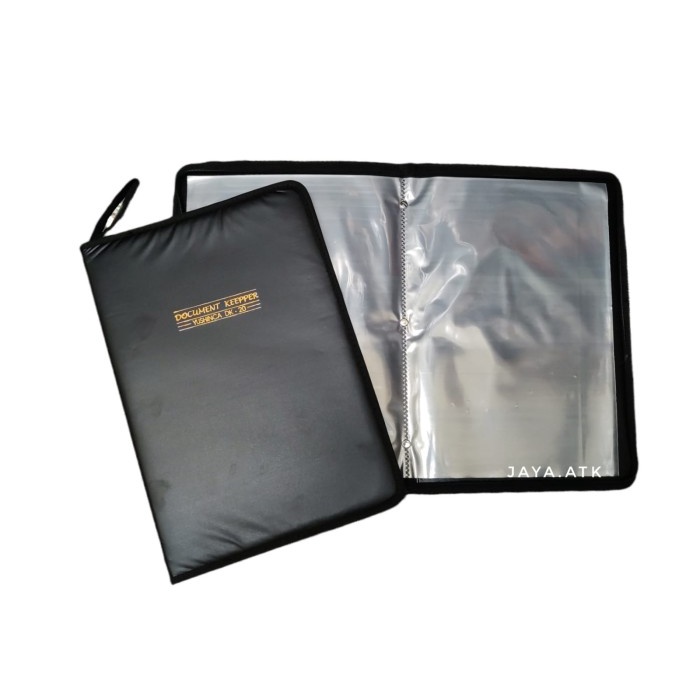 

MAP DOKUMEN CLEAR HOLDER IJASAH SLETING 20 LBR HITAM KULIT PVC KEEPER