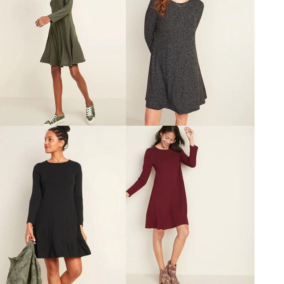 ➹ Oldnavy Knitted Longsleeve Swing Dress - OD dress ➬