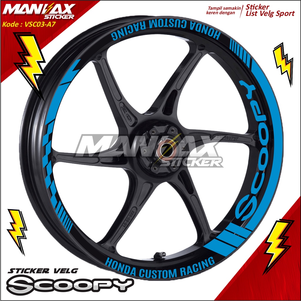 Cutting Stiker Velg Scoopy New Scoopy FI Semua Tahun - Kode VSC