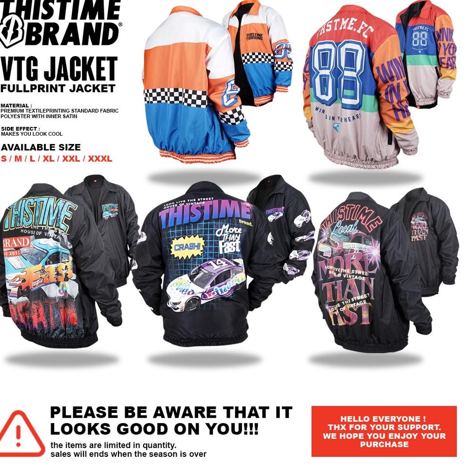 ➬ Thistimebrand Jacket Vintage ( jaket parasut )  S M L XL XXL XXXL jaket vintage , jaket racing tou