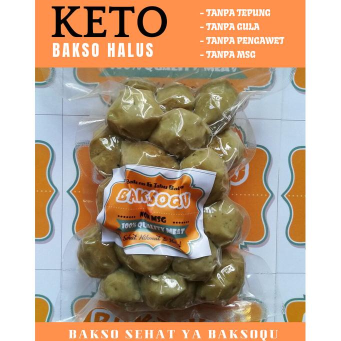 

Bakso Halus Keto BaksoQu (diet Ketogenic), Non MSG dengan Bumbu Kuah TERLARIS
