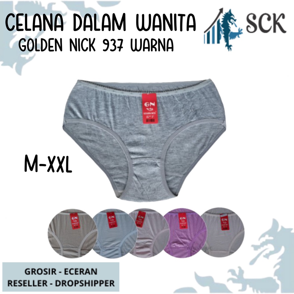 [ISI 3] Celana Dalam  GOLDEN NICK 937 SIZE M-XXL / CD Cewek Warna Muda Polos / Pakaian Dalam Wanita - sckmenwear GROSIR