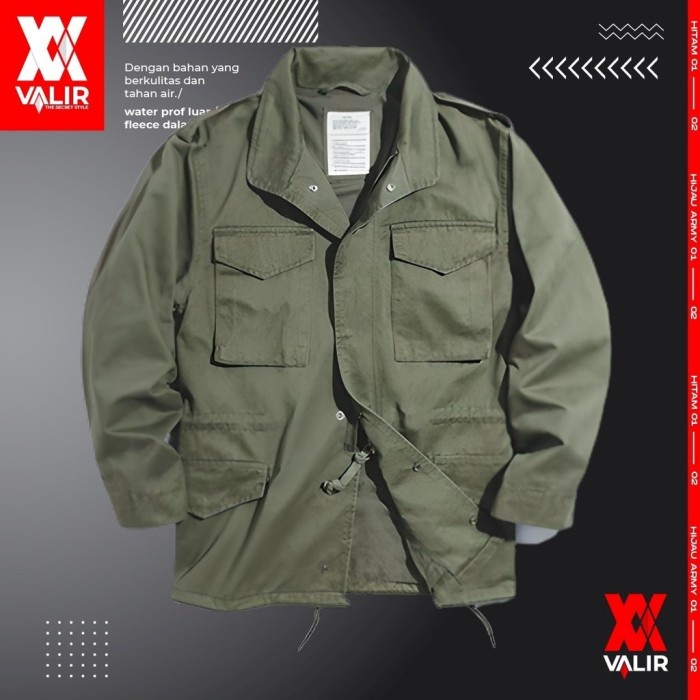 Jata Yx716 Valir Masbray - Jaket Pria Keren Kekinian Warna Hijau Army Tni G