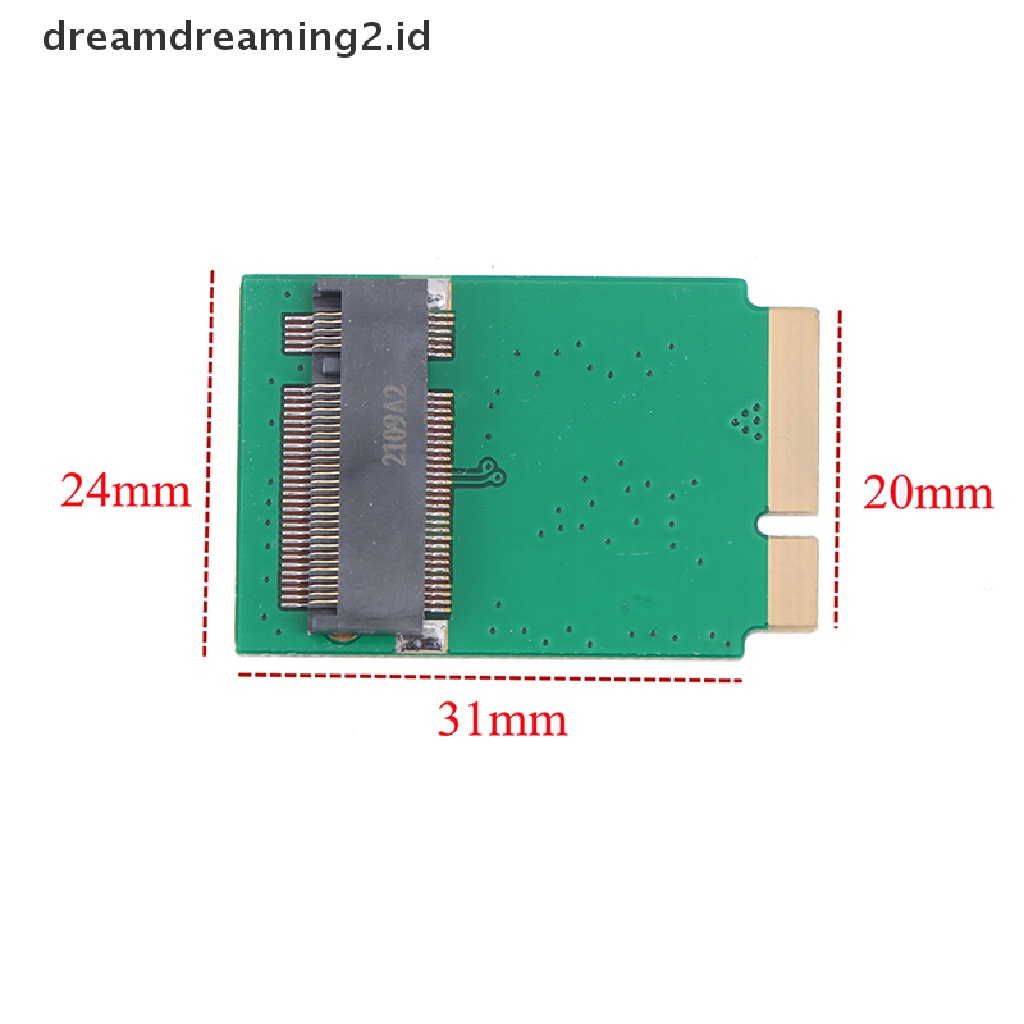 (dream) Papan Kartu Adapter M.2 NGFF SSD Ke17+7Pin Untuk Macbook Air2012 A1466 A1465.