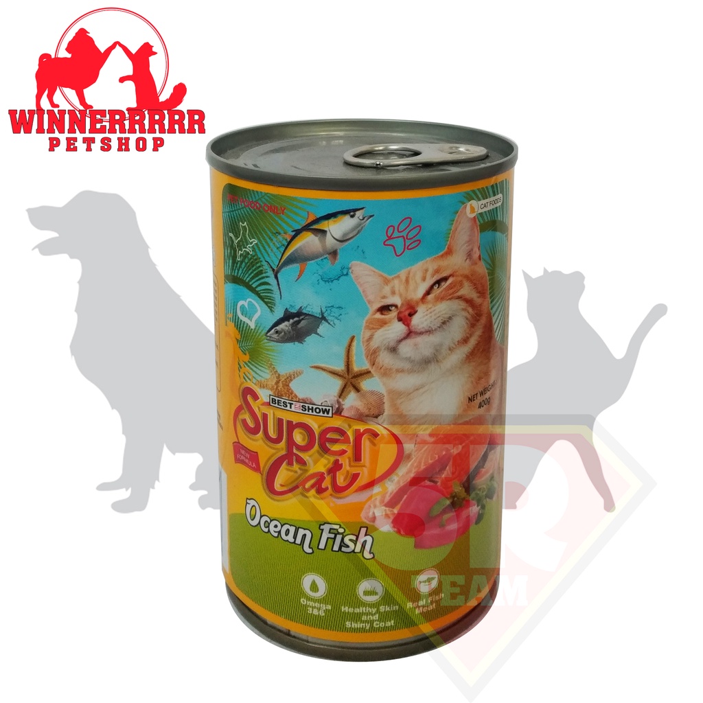Super Cat Kaleng 400 g/Makanan Kucing Basah Kaleng Super Cat/Super Cat Murah