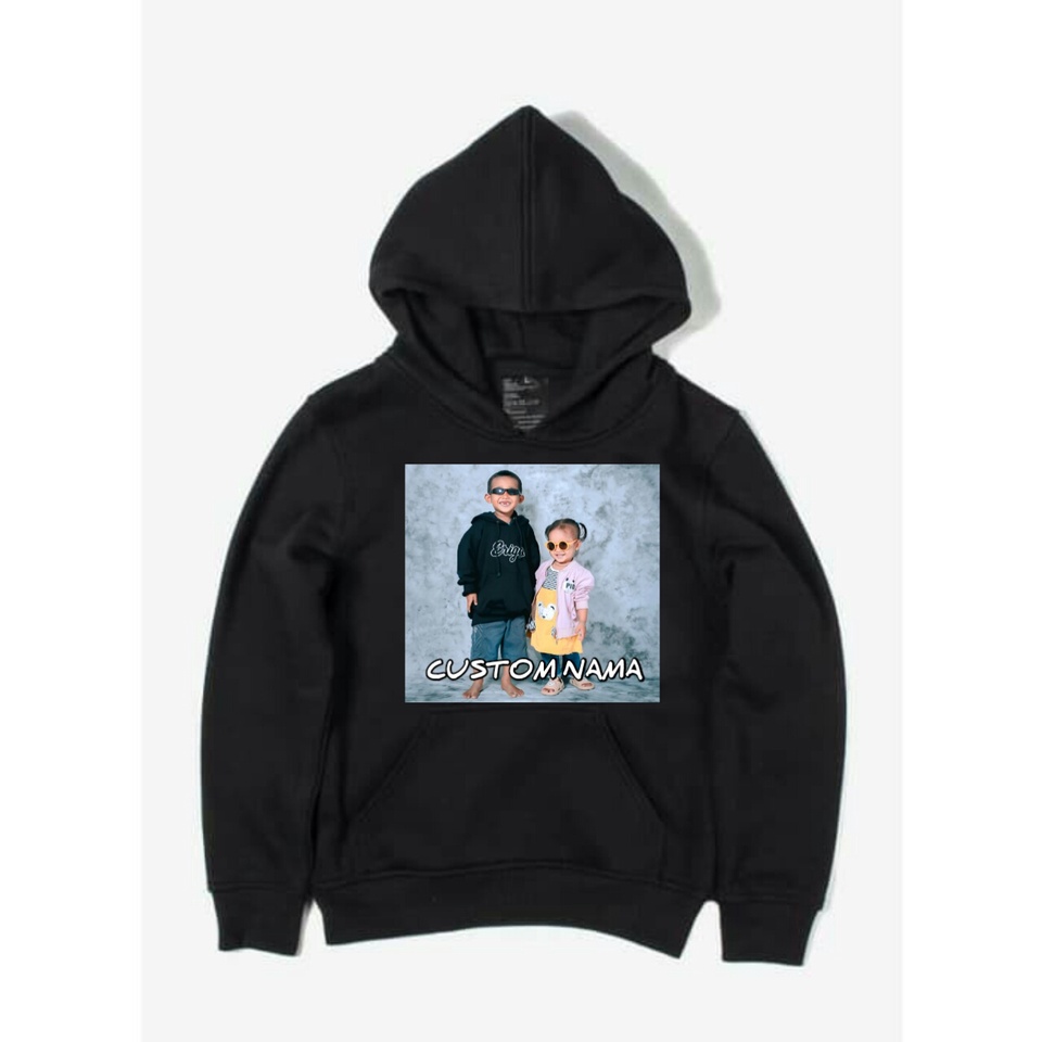 Jaket Anak Cetak Foto Sendiri Model Hoodie Bahan Katun Pleece/Hoodie Anak 2-14 Tahun Sweater Anak la