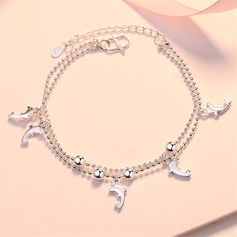 Gelang Fashion Dolphin Butterfly Bracelet Gelang Kaki Untuk Wanita Aksesoris Fashion