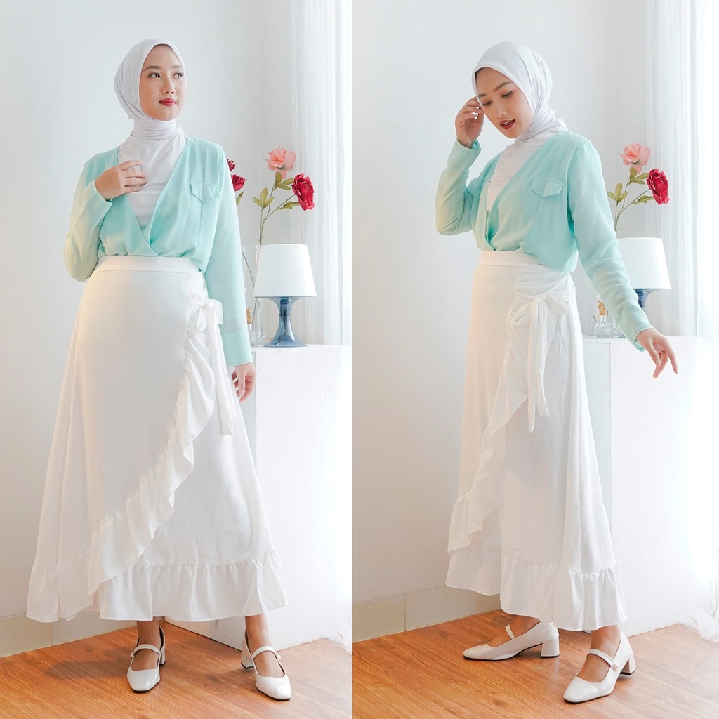 lesley skirt//rok skirt rumbay//rok rempel wanita//rok fashion cringcle premium