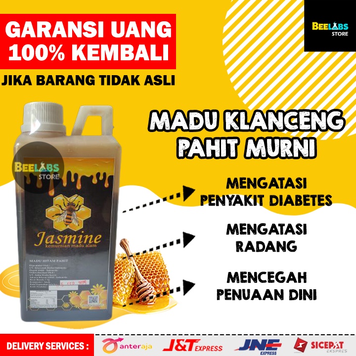 

Madu Hitam Pahit Asli Murni Murah Herbal Propolis Trigona Klanceng Kelulut Jasmine 1kg