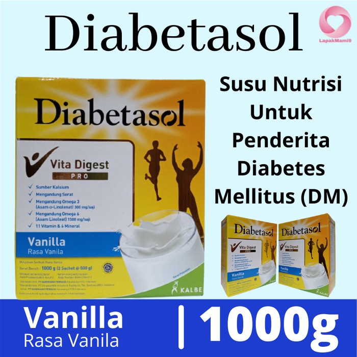 

[ COD ] Susu Bubuk Diabetasol 1kg Vanila Nutrisi Penderita Diabetes (DM)