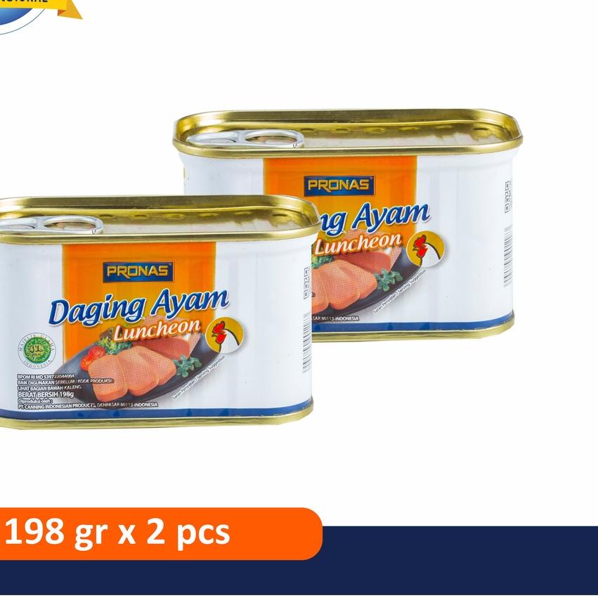 

♂ Pronas Luncheon Ayam (Daging Ayam Blok Serbaguna) 198 g bundling 2 pcs ☊