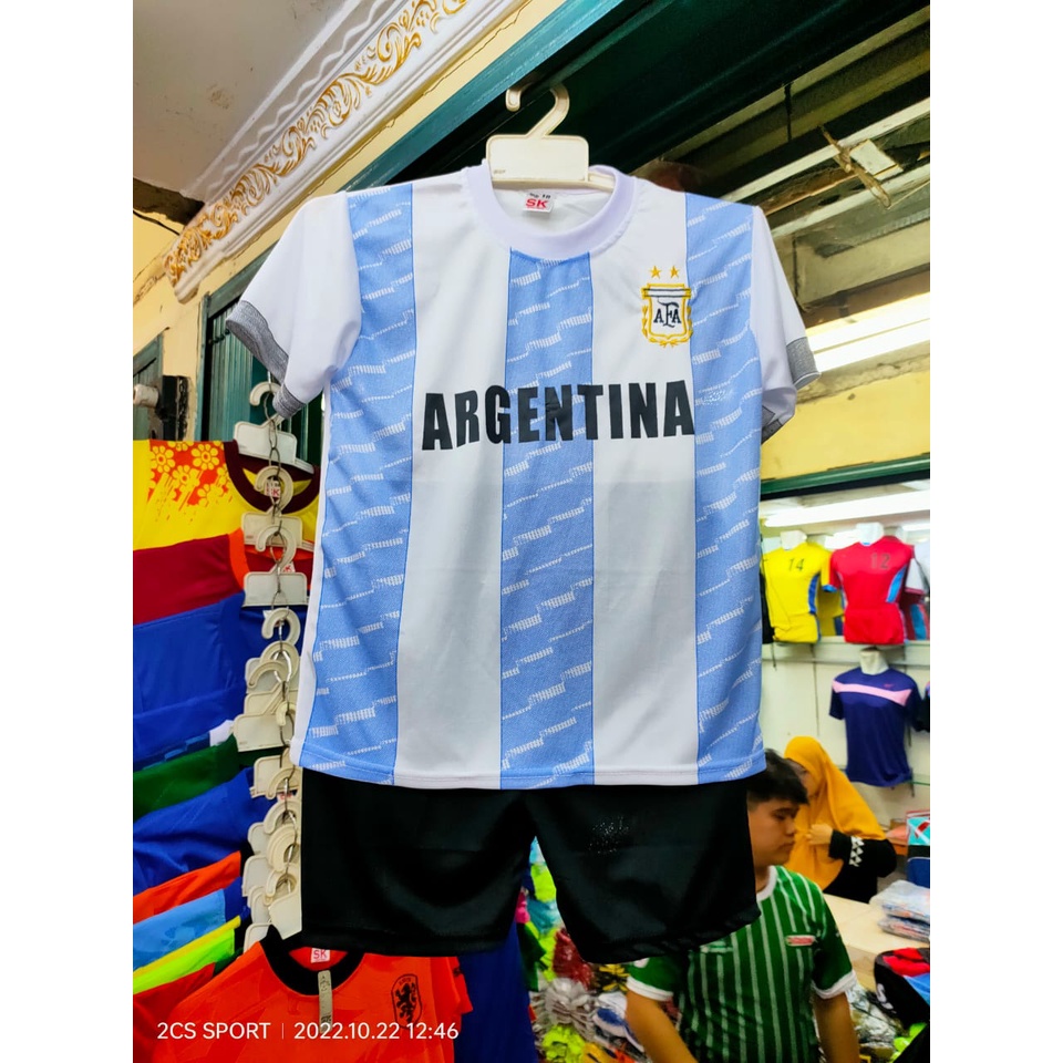 jersey timnas argentina/Jersey bolan anak laki laki timnas argentina/Jersey timnas argentina anak la
