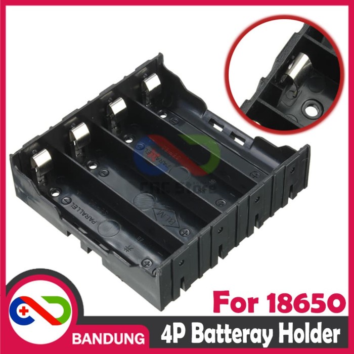 TEMPAT BATERAI 18650 HOLDER BATTERAY 18650 CASE BATEERY 4 Slot 4P