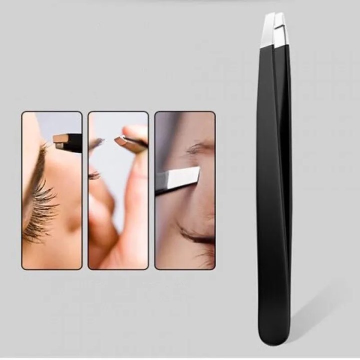 Pinset Alis Bulu Mata Hidung Ketiak Eyebrow Eyelash Tweezer Stainless